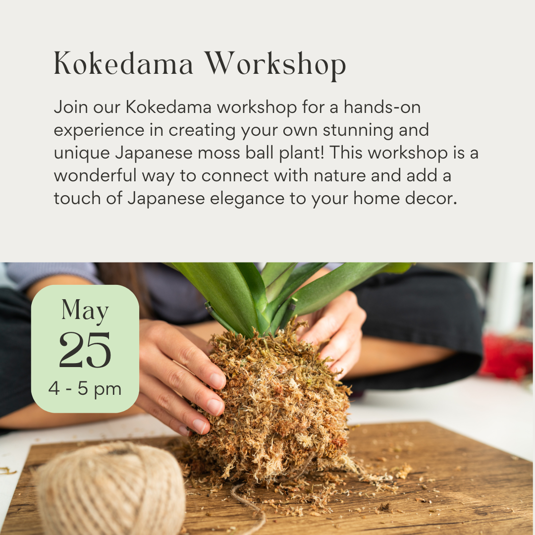 Kokedama Workshop May 25th 2024