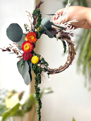 Holiday Wreath - Dried Floral Arrangement Workshop December 7th 2024