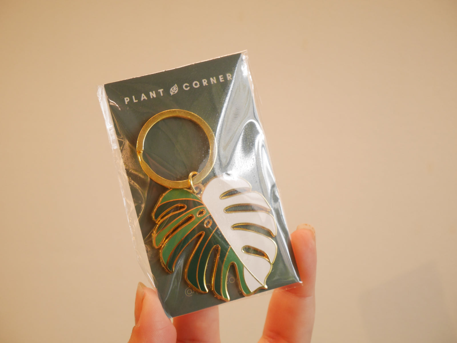 Monstera Albo Keychain